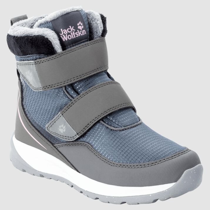 Jack Wolfskin Kids Polar Wolf Texapore Mid Vc Waterproof Boots Grey/White 823490GQL